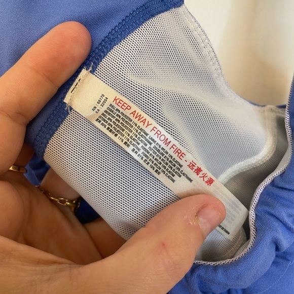 NWOT Free People|| DOWN THE LINE BRA IN BLUE, Size Medium - Picture 7 of 8